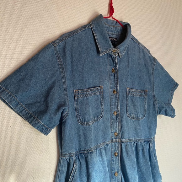 Cherokee 100% Cotton Denim Button Up Maxi Dress - Picture 5 of 9
